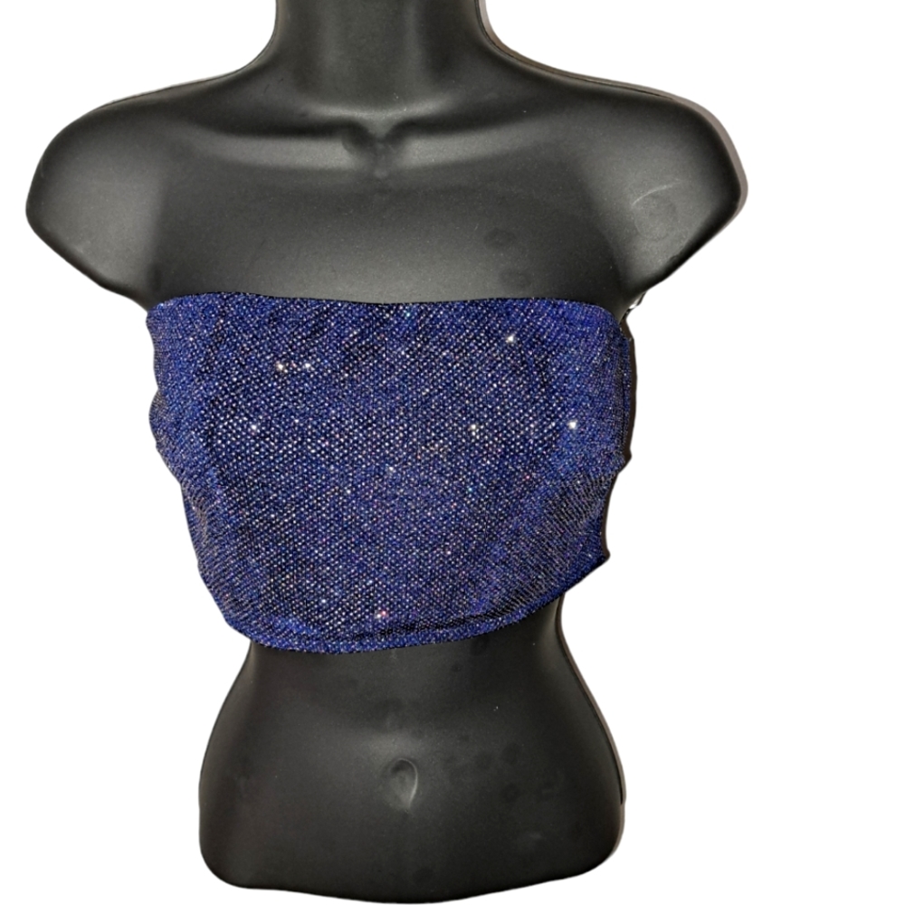 Brand New W/O Tags strapless, halter, in Indigo